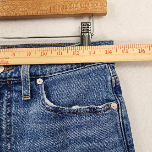 Madewell Jeans Womens 27  Petite Blue Perfect Vintage Straight Leg Mid Rise - Picture 4 of 12